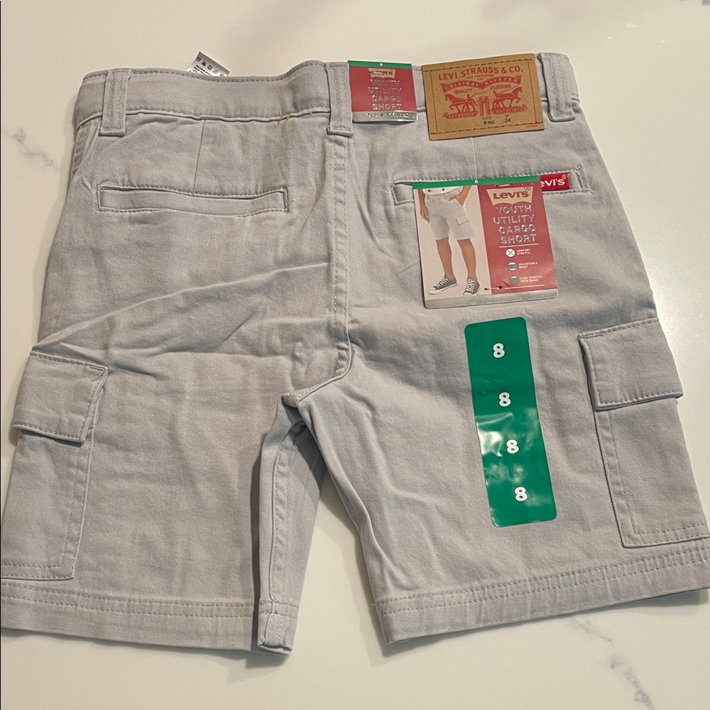 Levi's Light Gray Kids Cargo Shorts